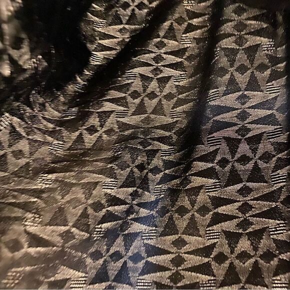 Madewell Black Scenic View Scallop open Back Dress 100% silk short sleeve XS - Picture 11 of 11